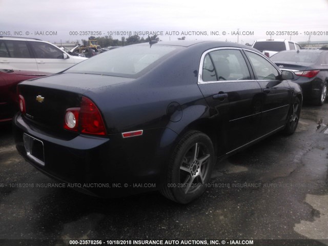 1G1ZC5EB8AF300592 - 2010 CHEVROLET MALIBU 1LT BLUE photo 4
