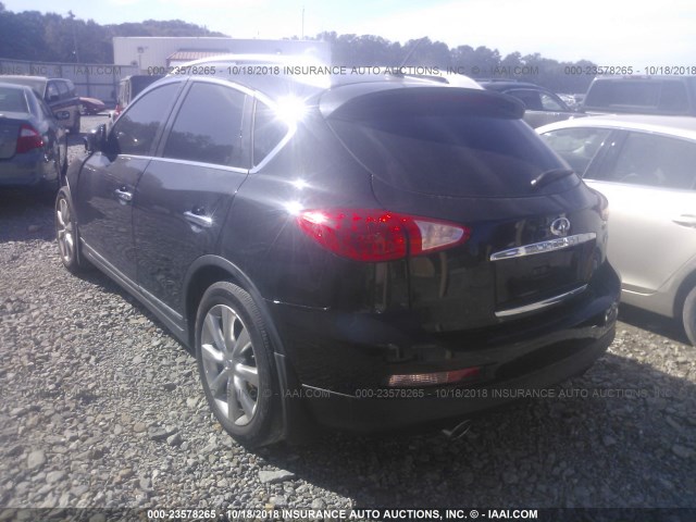 JNKAJ09E78M303165 - 2008 INFINITI EX35 JOURNEY BLACK photo 3