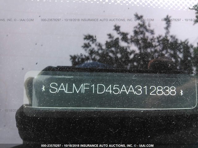 SALMF1D45AA312838 - 2010 LAND ROVER RANGE ROVER HSE LUXURY BLACK photo 9