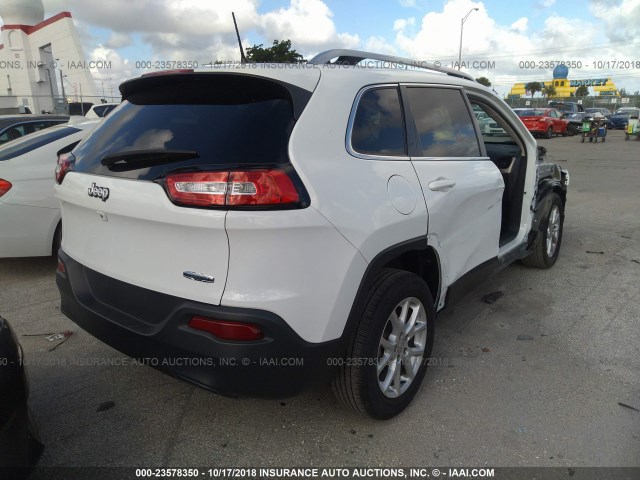 1C4PJLCB1GW260019 - 2016 JEEP CHEROKEE LATITUDE WHITE photo 4