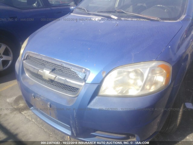 KL1TD56638B005954 - 2008 CHEVROLET AVEO LS BLUE photo 6