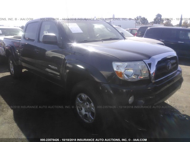 5TEMU52N35Z123102 - 2005 TOYOTA TACOMA DOUBLE CAB LONG BED BLACK photo 1