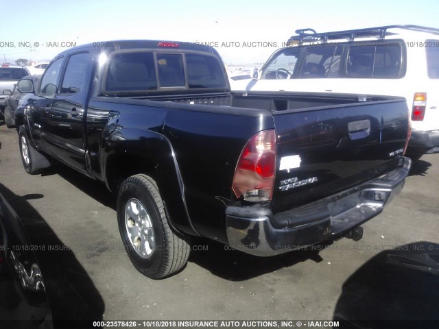 5TEMU52N35Z123102 - 2005 TOYOTA TACOMA DOUBLE CAB LONG BED BLACK photo 3