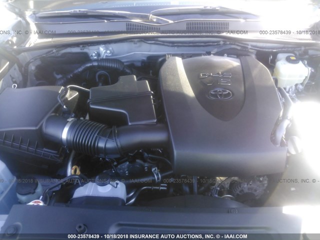 3TMCZ5ANXJM141604 - 2018 TOYOTA TACOMA DBL CAB/SR/TRDSPT/OR/PRO ნაცრისფერი ფოტო 10