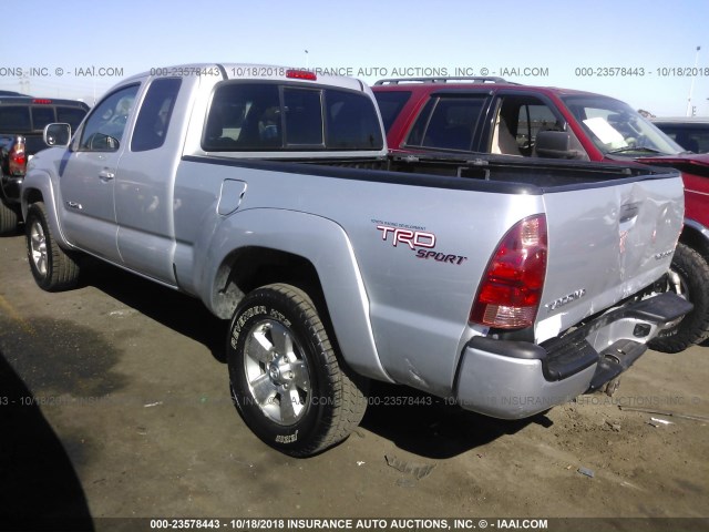 5TEUU42N28Z520069 - 2008 TOYOTA TACOMA ACCESS CAB SILVER photo 3