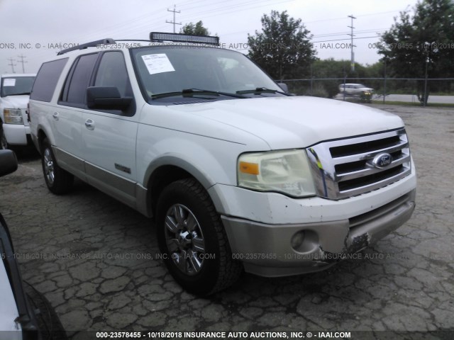 1FMFK17568LA61306 - 2008 FORD EXPEDITION EL EDDIE BAUER WHITE photo 1