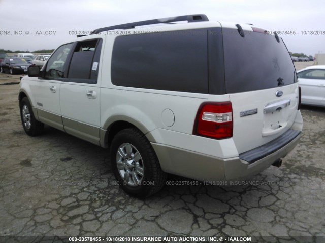 1FMFK17568LA61306 - 2008 FORD EXPEDITION EL EDDIE BAUER WHITE photo 3