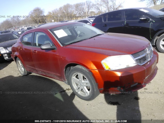 1B3LC56K68N160121 - 2008 DODGE AVENGER SXT ORANGE photo 1