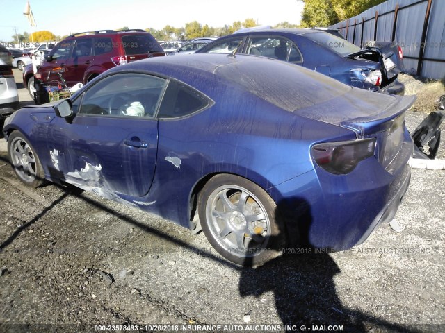 JF1ZNAA19E9700596 - 2014 TOYOTA SCION FR-S BLUE photo 3
