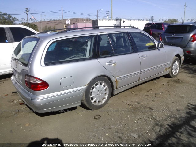 WDBJH82J22X065488 - 2002 MERCEDES-BENZ E 320 4MATIC SILVER photo 4