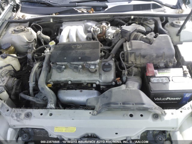 4T1BF32K32U510504 - 2002 TOYOTA CAMRY LE/XLE/SE SILVER photo 10