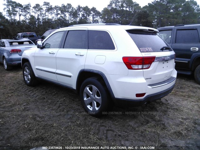 1J4RS5GT5BC554211 - 2011 JEEP GRAND CHEROKEE LIMITED WHITE photo 3