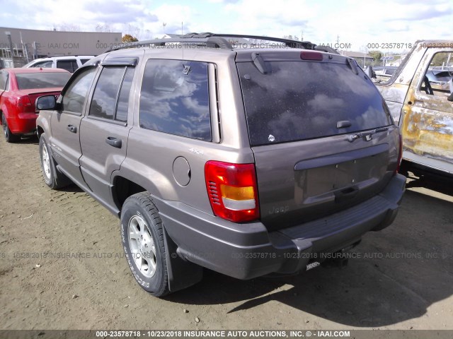 1J4GW48S91C529662 - 2001 JEEP GRAND CHEROKEE LAREDO BROWN photo 3