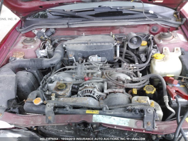 JF1SF6550YH706550 - 2000 SUBARU FORESTER S RED photo 10