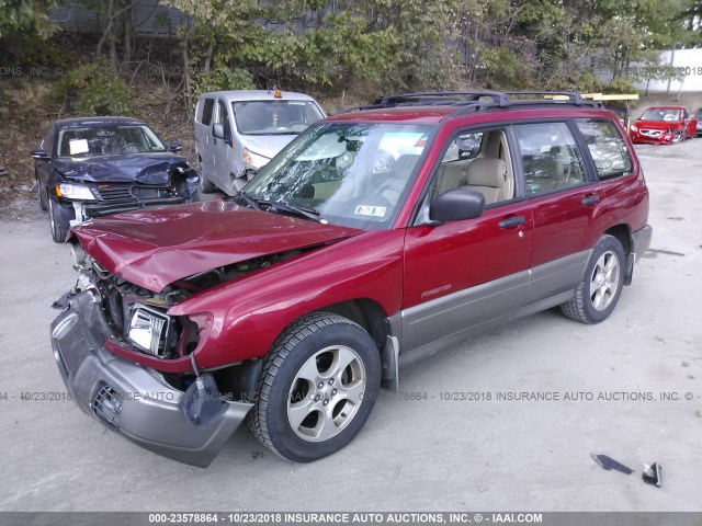 JF1SF6550YH706550 - 2000 SUBARU FORESTER S RED photo 2