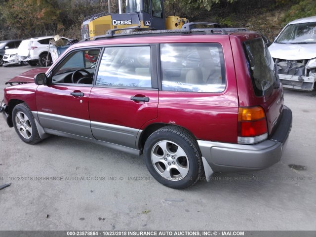 JF1SF6550YH706550 - 2000 SUBARU FORESTER S RED photo 3