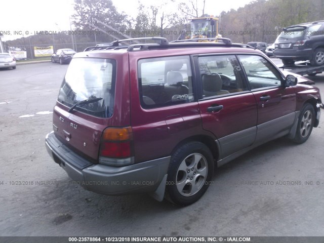 JF1SF6550YH706550 - 2000 SUBARU FORESTER S RED photo 4
