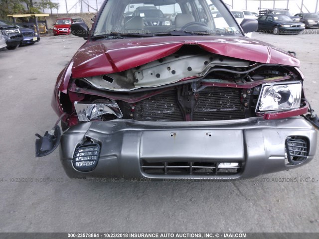 JF1SF6550YH706550 - 2000 SUBARU FORESTER S RED photo 6