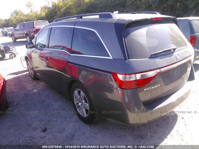 5FNRL5H95CB077631 - 2012 HONDA ODYSSEY TOURING/TOURING ELITE GRAY photo 3