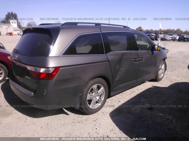 5FNRL5H95CB077631 - 2012 HONDA ODYSSEY TOURING/TOURING ELITE GRAY photo 4