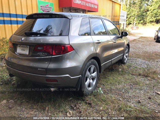 5J8TB18598A002429 - 2008 ACURA RDX TECHNOLOGY GRAY photo 4