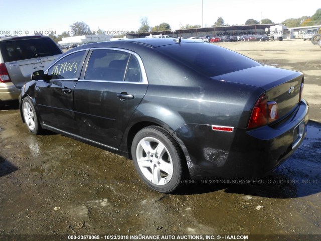 1G1ZH57B294222154 - 2009 CHEVROLET MALIBU 1LT BLACK photo 3