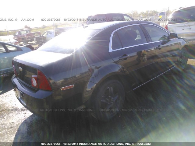 1G1ZH57B294222154 - 2009 CHEVROLET MALIBU 1LT BLACK photo 4