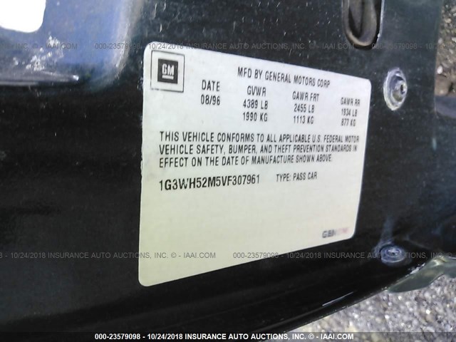 1G3WH52M5VF307961 - 1997 OLDSMOBILE CUTLASS SUPREME SL 绿色 照片 9