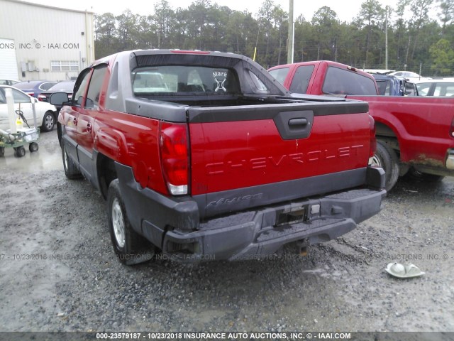 3GNEC13T73G142488 - 2003 CHEVROLET AVALANCHE C1500 RED photo 3