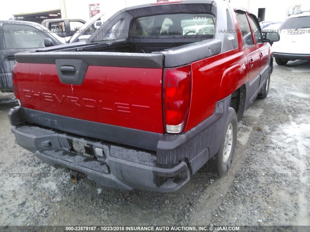 3GNEC13T73G142488 - 2003 CHEVROLET AVALANCHE C1500 RED photo 4