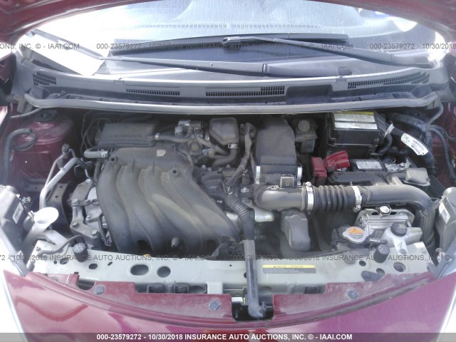 3N1CE2CP2GL366402 - 2016 NISSAN VERSA NOTE S/S PLUS/SV/SL/SR RED photo 10