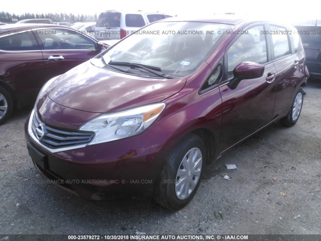 3N1CE2CP2GL366402 - 2016 NISSAN VERSA NOTE S/S PLUS/SV/SL/SR RED photo 2
