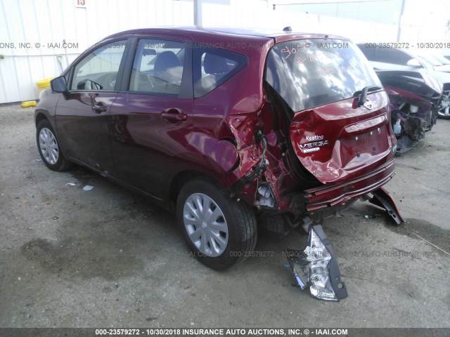 3N1CE2CP2GL366402 - 2016 NISSAN VERSA NOTE S/S PLUS/SV/SL/SR RED photo 3