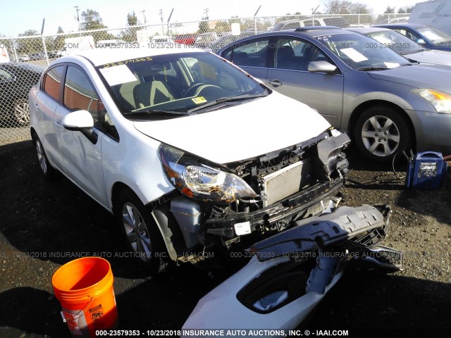 KNADN4A32D6300304 - 2013 KIA RIO EX/SX WHITE photo 1