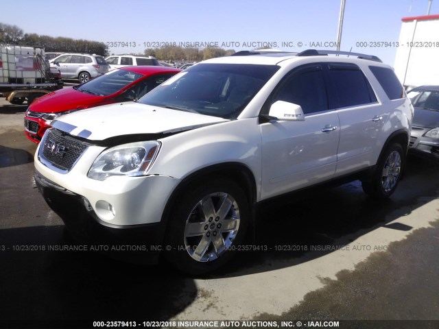 1GKLVNED2AJ223213 - 2010 GMC ACADIA SLT-2 WHITE photo 2