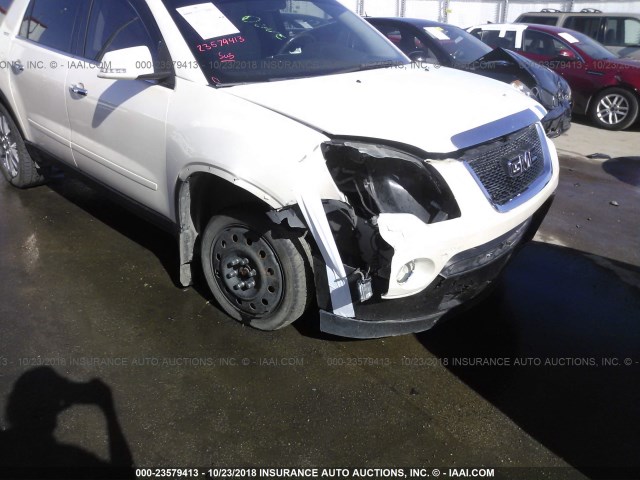 1GKLVNED2AJ223213 - 2010 GMC ACADIA SLT-2 WHITE photo 6