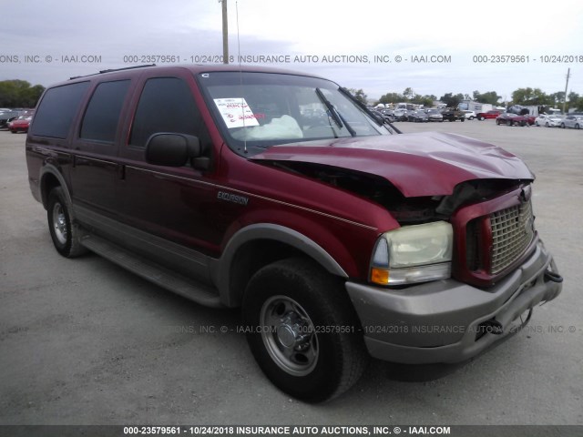 1FMNU44L24EA40252 - 2004 FORD EXCURSION EDDIE BAUER RED photo 1