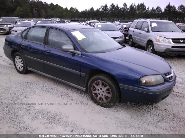 2G1WF52E839235215 - 2003 CHEVROLET IMPALA BLUE photo 1