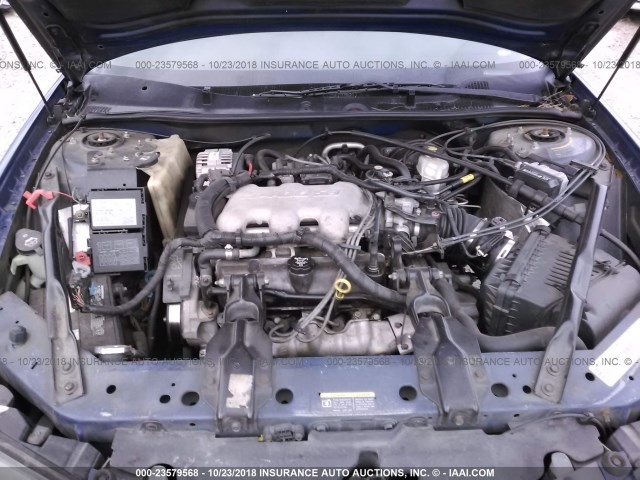 2G1WF52E839235215 - 2003 CHEVROLET IMPALA BLUE photo 10