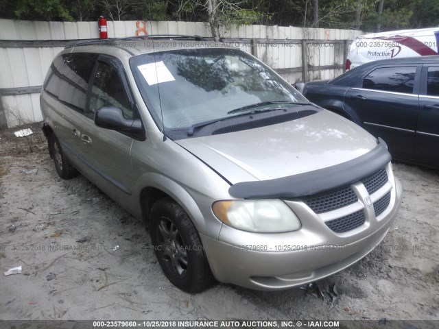 2B4GP74L22R544867 - 2002 DODGE GRAND CARAVAN EX GOLD photo 1