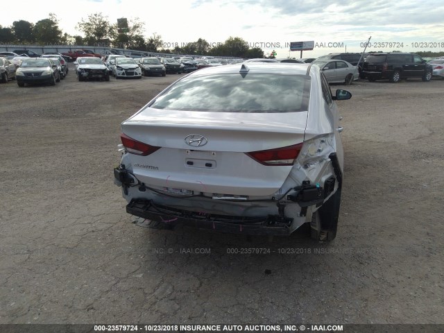 5NPD84LF6JH255922 - 2018 HYUNDAI ELANTRA SEL/VALUE/LIMITED SILVER photo 6