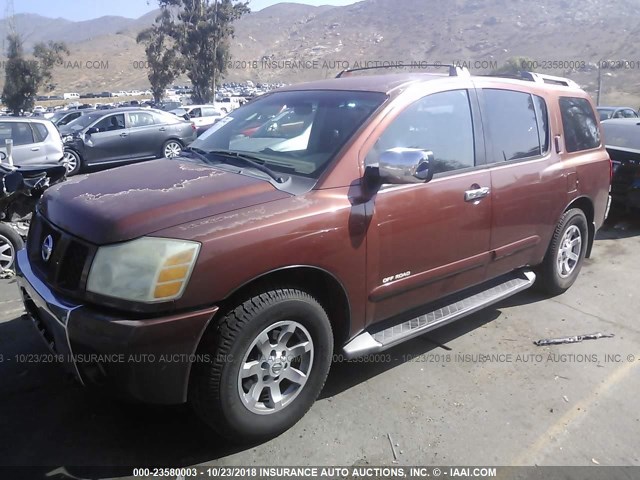 5N1AA08A64N729316 - 2004 NISSAN ARMADA SE/LE BROWN photo 2