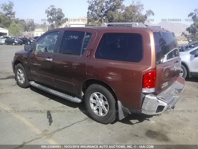 5N1AA08A64N729316 - 2004 NISSAN ARMADA SE/LE BROWN photo 3