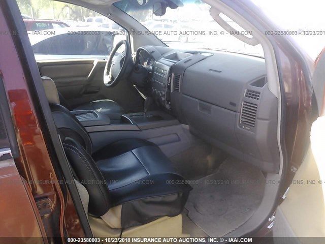 5N1AA08A64N729316 - 2004 NISSAN ARMADA SE/LE BROWN photo 5