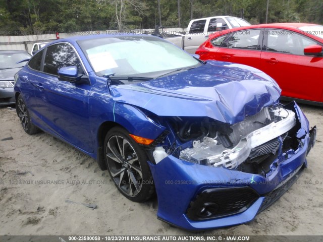 2HGFC3A56JH751213 - 2018 HONDA CIVIC SI BLUE photo 1