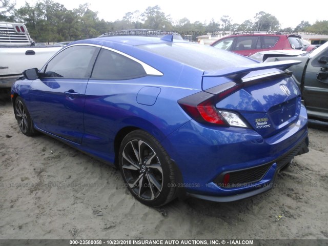 2HGFC3A56JH751213 - 2018 HONDA CIVIC SI BLUE photo 3