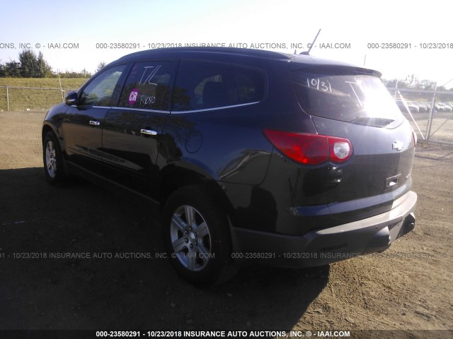 1GNKRGED1BJ184775 - 2011 CHEVROLET TRAVERSE LT BLUE photo 3