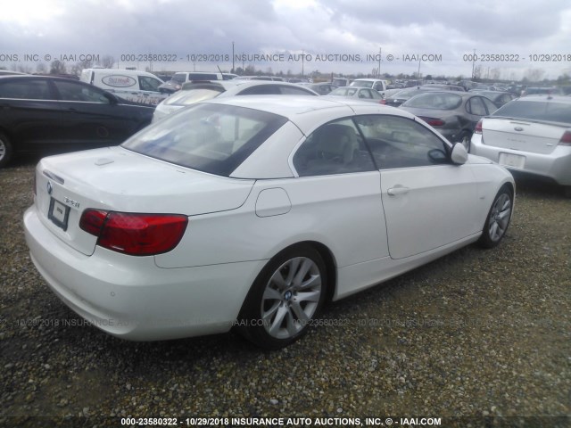 WBADW7C58CE728296 - 2012 BMW 328 I SULEV WHITE photo 4