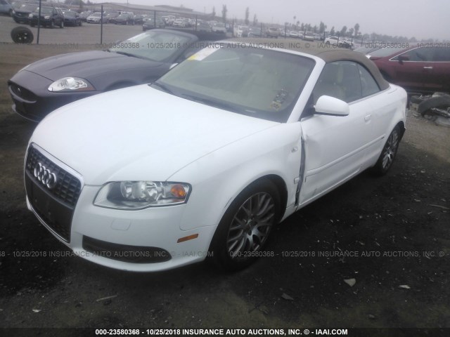 WAUAF48H89K002419 - 2009 AUDI A4 2.0T CABRIOLET WHITE photo 2