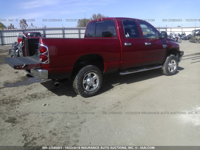 3D7KS28A68G208067 - 2008 DODGE RAM 2500 ST/SLT 红色 照片 4